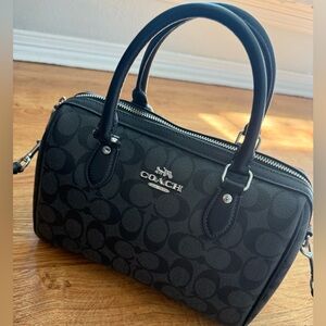 Coach Black/Charcoal Signature Mini Satchel